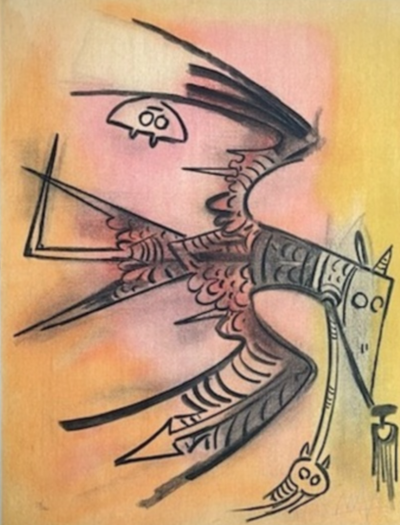 Wifredo Lam - Pleni Luna Composition, 1974 - Lithographie originale en couleurs, signée au crayon et justifiée 2