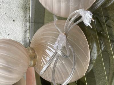 Paire de lampes roses - Verre de Murano 2