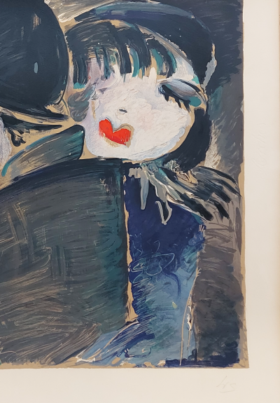 H. Scholtz - Mann und Frau, Couple, c.1930 - Lithographie en couleurs signée et justifiée 2