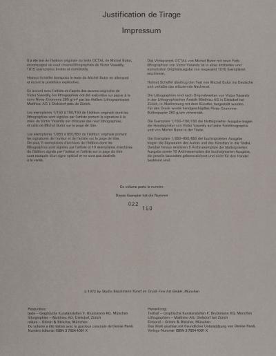 Victor VASARELY - Octal, 1972 - Original lithograph (Hand-signed!) 2