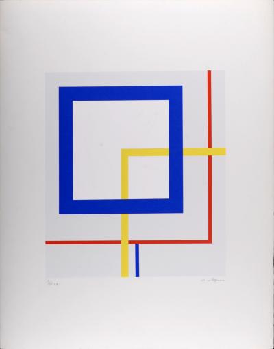 Mauro REGGIANI - Abstract Composition, 1974 - Original silkscreen (Hand-signed!) 2