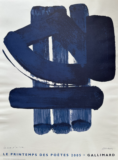 Pierre Soulages -  d’après Le printemps des poètes - 2005 - lithographie signée 2