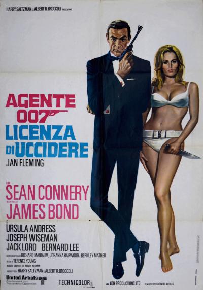 James Bond, License to kill (Rare original Italian poster version), 1962 - Very large Offset print 2