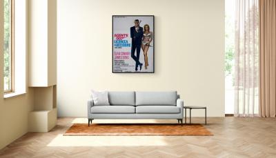 James Bond, License to kill (Rare original Italian poster version), 1962 - Very large Offset print 2