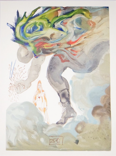 Salvador DALI - Les géants - Gravure sur bois