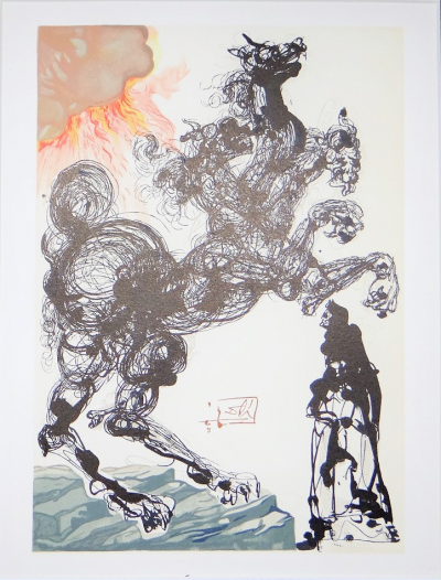 Salvador DALI - Cerbère - Gravure sur bois 2