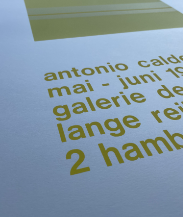 Antonio Calderara - Affiche d’exposition à la Galerie 1 à Hambourg, 1971 - Sérigraphie 2