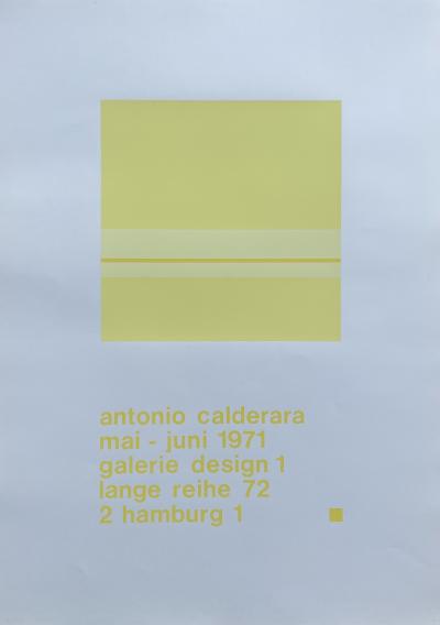 Antonio Calderara - Affiche d’exposition à la Galerie 1 à Hambourg, 1971 - Sérigraphie 2