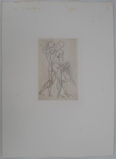 Auguste RODIN (d’après) : Etude de la lutte - Gravure 2