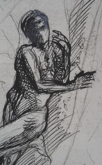 Auguste RODIN (d’après) : L’homme qui pose - Gravure 2
