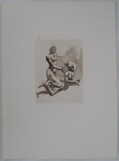 Auguste RODIN (d’après) : Scène de lutte - Gravure 2