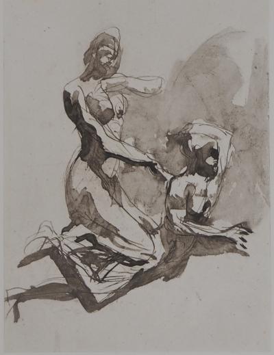 Auguste RODIN (d’après) : Scène de lutte - Gravure 2