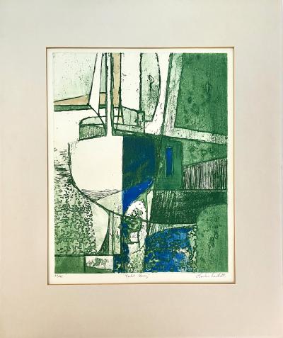 Charles Baillet - Yacht Quay - gravure carborundum 2