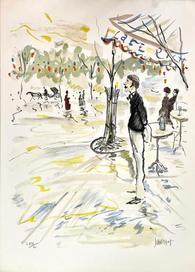Gabriel Dauchot - Café Ritz, 1975 - lithographie originale 2