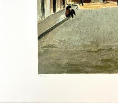 Louis Toffoli - Place du Terte, 1995 - lithographie originale, signée et justifié à la main 2