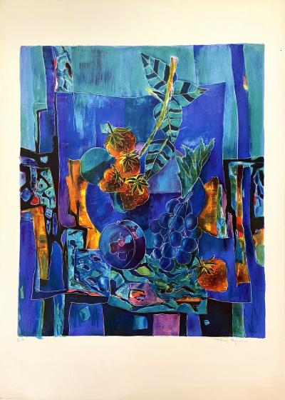 Tony Agostini - Nature Morte aux Fruits - lithographie originale signée au crayon et EA 2