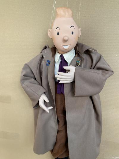 Hergé - Marionnette Tintin, signée, 1986 2