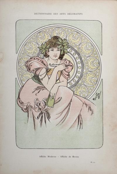 Alphonse MUCHA - Dictionnaire des Arts Décoratifs, 1902 - Lithograph on wove paper. 2