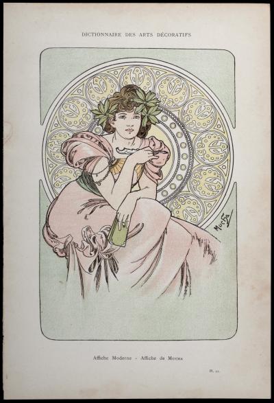 Alphonse MUCHA - Dictionnaire des Arts Décoratifs, 1902 - Lithograph on wove paper. 2
