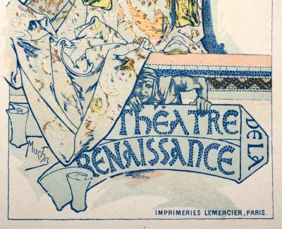 Alphonse MUCHA -  Les Maîtres de l’Affiche : Gismonda (Sarah Bernhardt), 1896 - Original stone lithograph with golden ink on Vélin paper. 2
