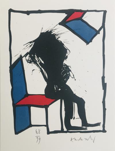 Pierre ALECHINSKY - Sans titre, 1989 - Lithographie originale signée au crayon 2