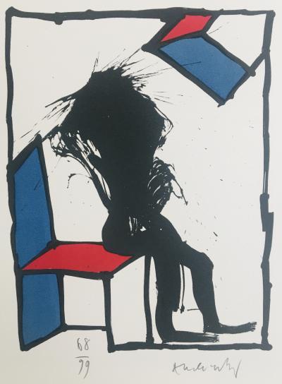 Pierre ALECHINSKY - Sans titre, 1989 - Lithographie originale signée au crayon 2