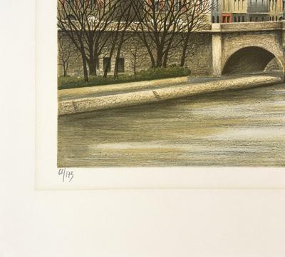 André Renoux - Le Pont-Neuf - lithographie originale 2