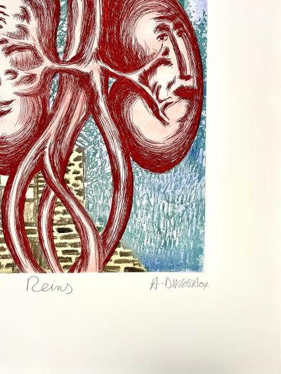 Hervé Di Rosa - Reins, 2007 - eau-forte originale signée et numérotée 2
