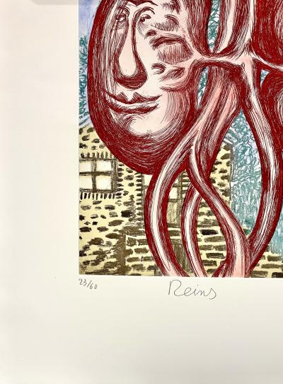 Hervé Di Rosa - Reins, 2007 - eau-forte originale signée et numérotée 2