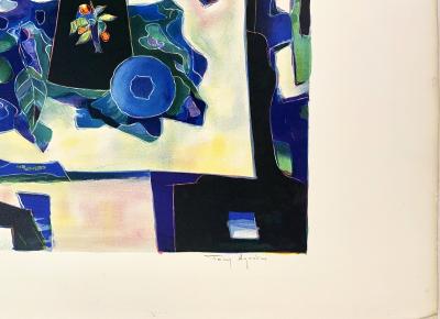 Tony Agostini - Nature Morte aux 2 Vases - lithographie originale signée et numérotée 2