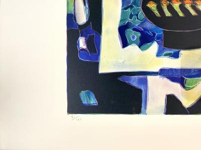 Tony Agostini - Nature Morte aux 2 Vases - lithographie originale signée et numérotée 2