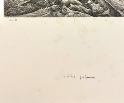 Yves Doaré - Mémoire Géologique, 1975 - gravure originale signée et numérotée à la main 2