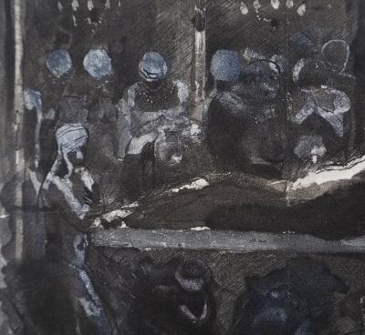 Auguste RODIN (d’après) - La mort du roi - Gravure 2
