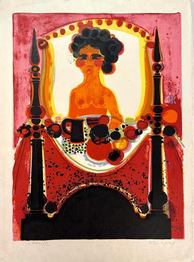 Frédéric Menguy - Le Petit-Déjeuner - lithographie originale signée et numérotée à la main 2