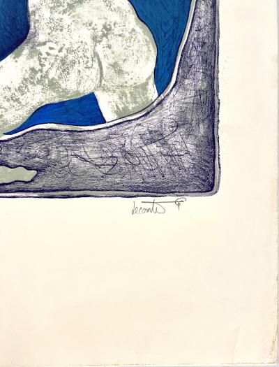 Gérard Lecomte Rard - Le Nu au miroir, 1975 - lithographie originale signée et numérotée à la main 2