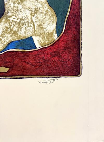 Gérard Lecomte Rard - Le Nu au miroir, 1975 - lithographie originale signée et numérotée à la main 2