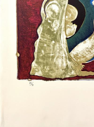 Gérard Lecomte Rard - Le Nu au miroir, 1975 - lithographie originale signée et numérotée à la main 2
