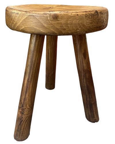 Charlotte Perriand - Les Arcs, Tabouret tripode en pin 2