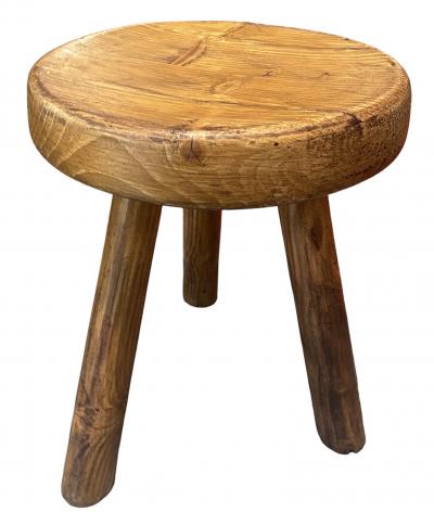 Charlotte Perriand - Les Arcs, Tabouret tripode en pin 2