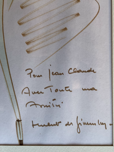 Hubert de GIVENCHY - Dessin de mode original - feutres sur papier 2