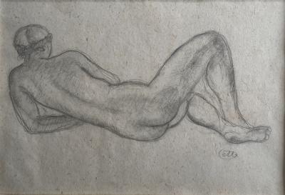 Aristide MAILLOL – nu allongé - dessin original mine de plomb sur papier 2