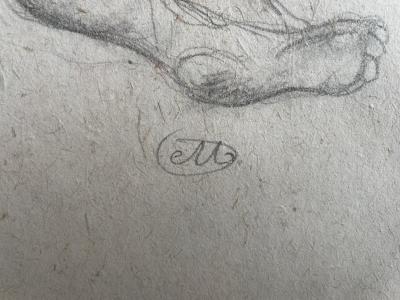 Aristide MAILLOL – nu allongé - dessin original mine de plomb sur papier 2