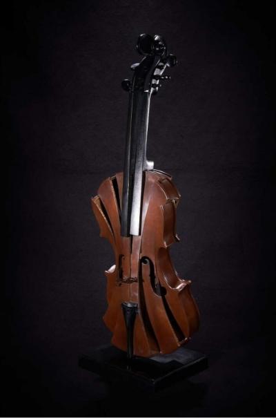 Arman - Violon - Sculpture en bronze 2