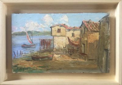 Louis Jacques LE VIGON - Martigues - Huile sur carton signée 2