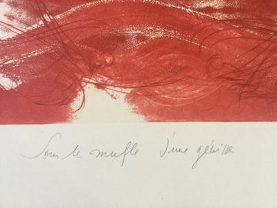 Jean MESSAGIER - Sous le mufle d’une génisse ,1971 - Eau-forte aquatinte signée 2