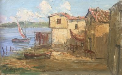 Louis Jacques LE VIGON - Martigues - Huile sur carton signée 2