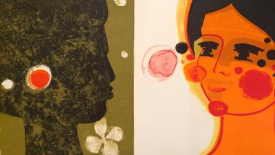 Frédéric Menguy - Face à Face, 1975 - lithographie originale signée et justifiée 2