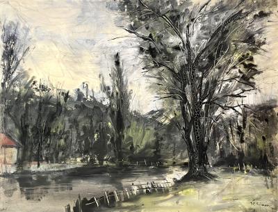 Jean Pierre Rémon - Paysage - technique mixte sur panneau 2