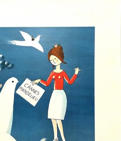 Raymond Peynet - Salon et Festival de l’Aviation, 1984 - affiche signée dans la planche 2