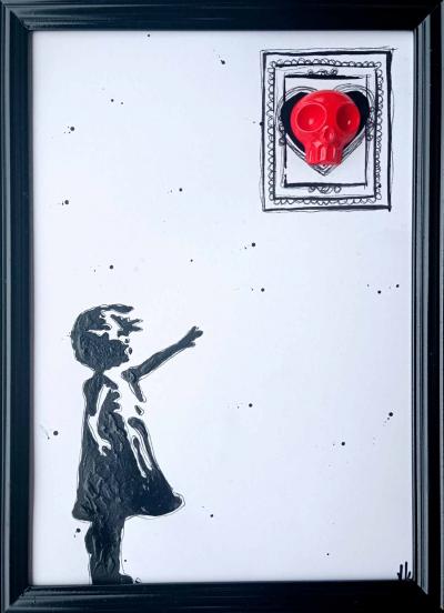 VL - Banksy Stamp - Technique mixte sur papier 2